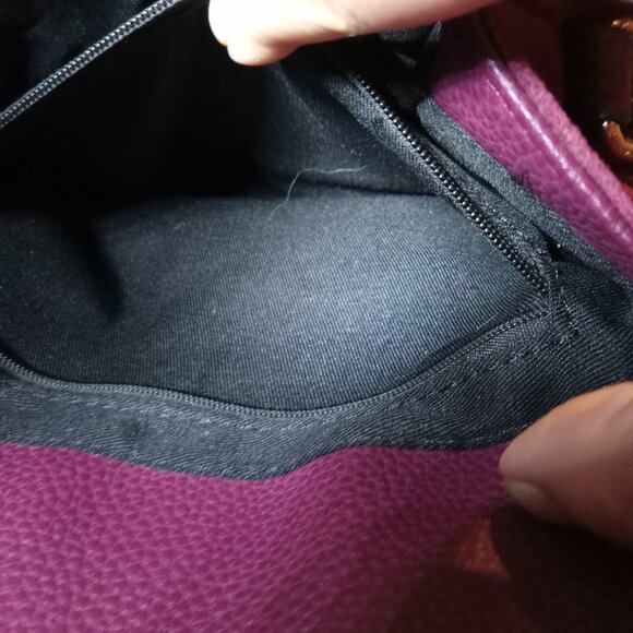 Nico Louise Burgundy Suede Shoulder Bag - Picture 6 of 9